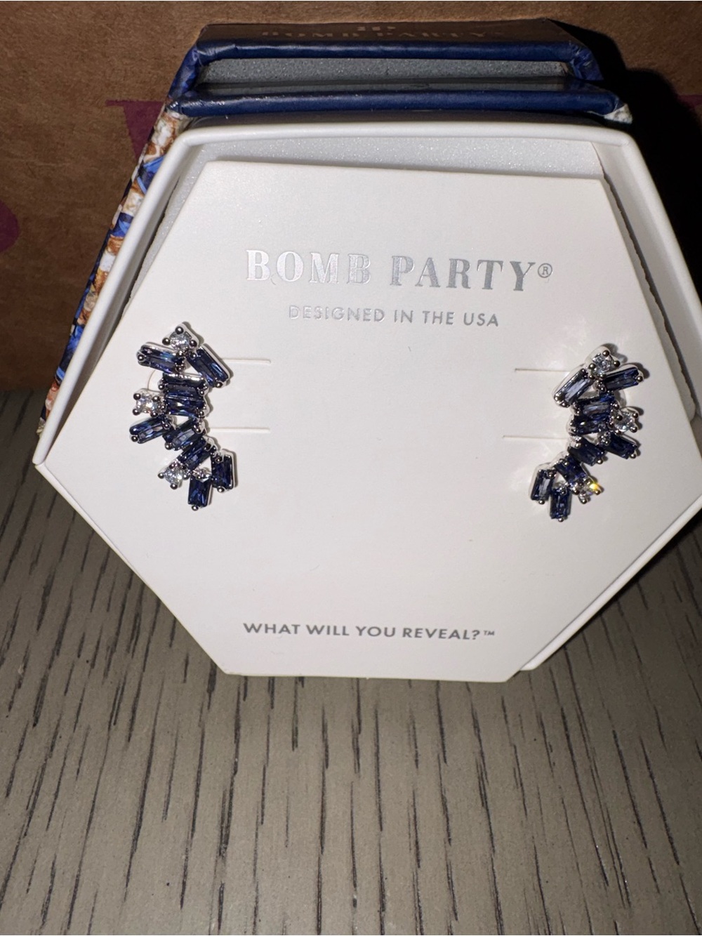 Sapphire Cubic Zirconia Earrings